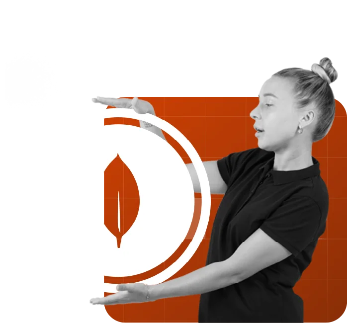 Mongo icon logo represented by a girl