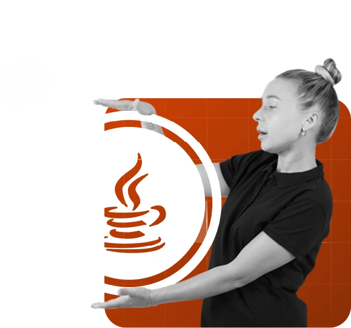 Java icon logo represented by a girl