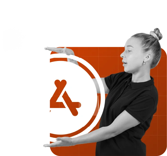 iOS icon logo represented by a girl