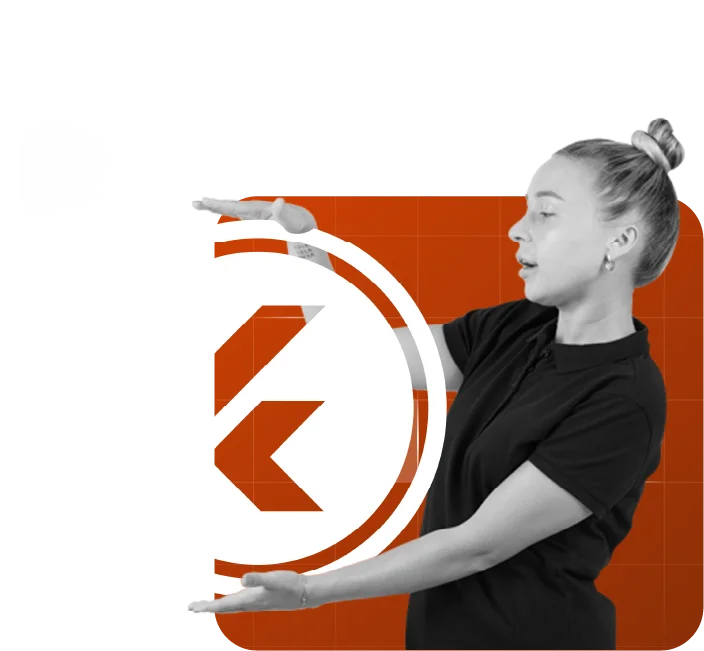 Flutter icon logo represented by a girl