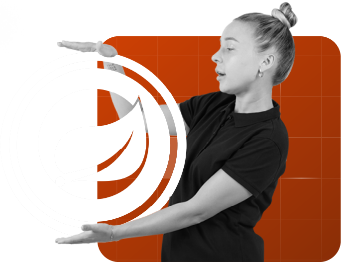 Girl image holding Spring icon in her hands